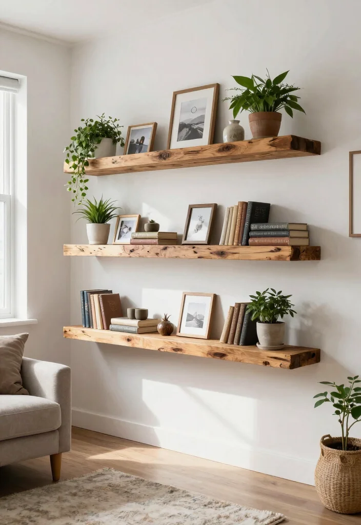 Home Decor Ideas DIY Crafts: Best Blog Guide with 18 Versatile Handmade Designs - 3. Reclaimed Wood Shelves 1