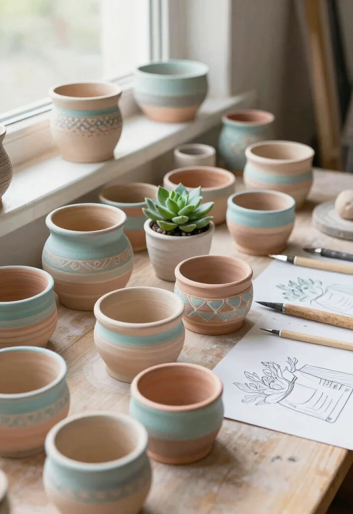 Home Decor Ideas DIY Crafts: Best Blog Guide with 18 Versatile Handmade Designs - 4. Handmade Clay Pots 1