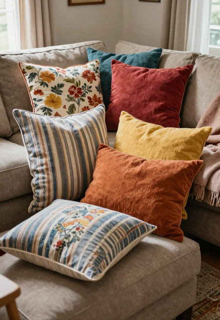 Home Decor Ideas DIY Crafts: Best Blog Guide with 18 Versatile Handmade Designs - 7. Decorative Throw Pillows from Old Clothes 1