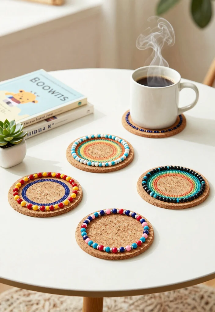 Homemade DIY Crafts Room Decor: Best Blog Guide Featuring 20 Cozy Handmade Ideas - 11. DIY Beaded Coasters 1