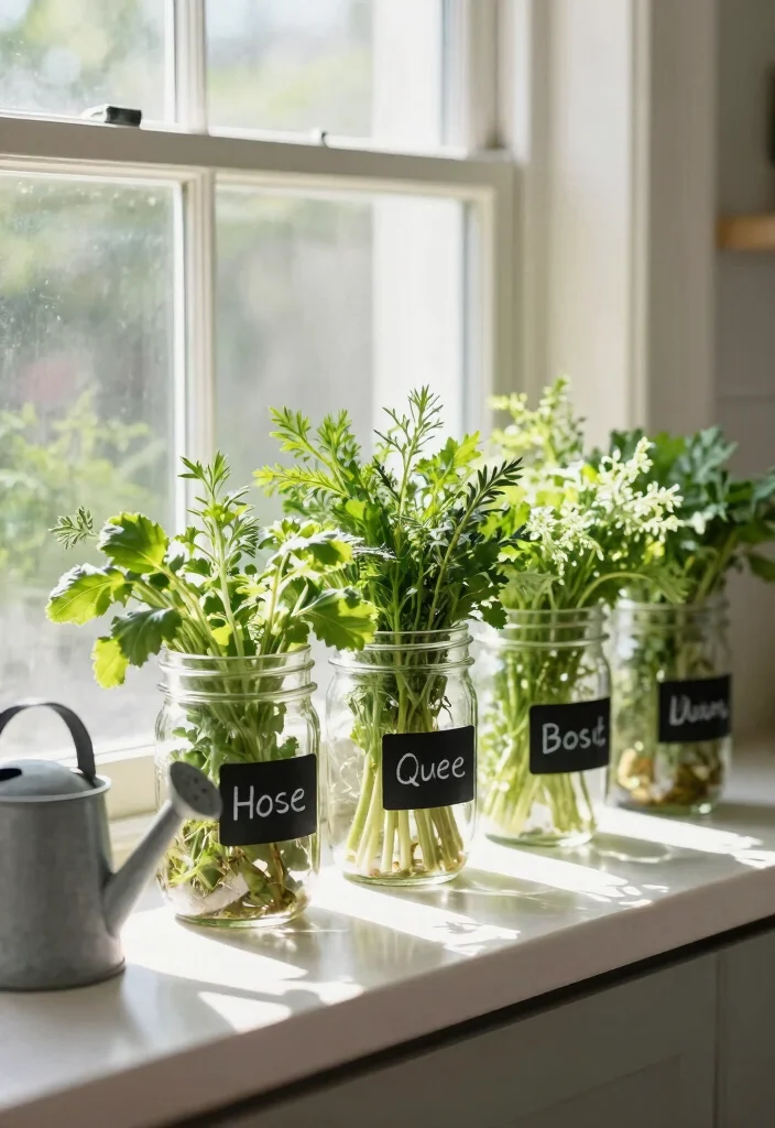 Homemade DIY Crafts Room Decor: Best Blog Guide Featuring 20 Cozy Handmade Ideas - 15. Customized Mason Jar Herb Garden 1