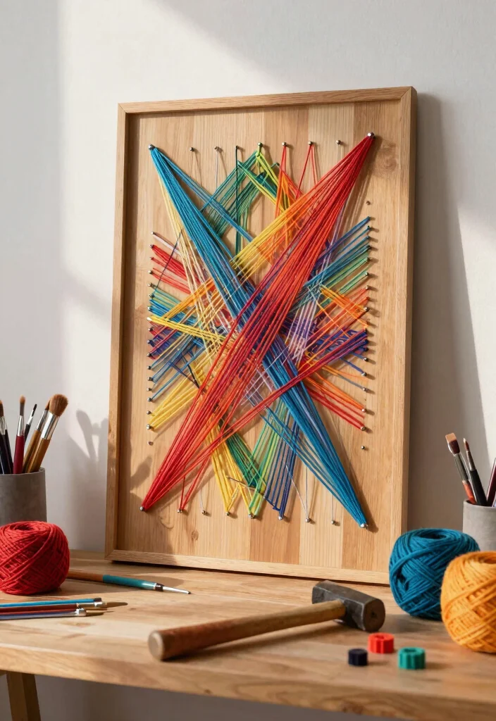 Homemade DIY Crafts Room Decor: Best Blog Guide Featuring 20 Cozy Handmade Ideas - 19. DIY String Art 1