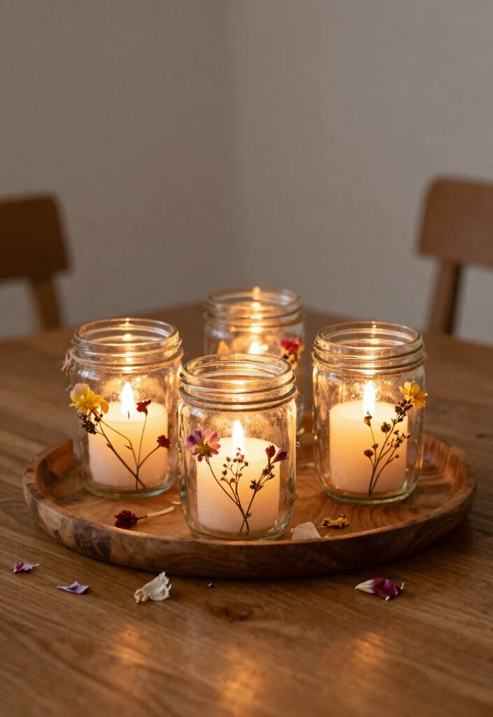 Homemade DIY Crafts Room Decor: Best Blog Guide Featuring 20 Cozy Handmade Ideas - 3. Recycled Glass Jar Candle Holders 1