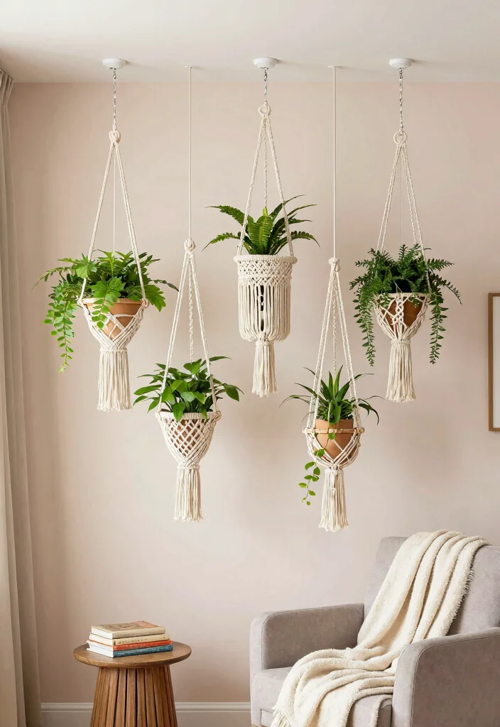 Homemade DIY Crafts Room Decor: Best Blog Guide Featuring 20 Cozy Handmade Ideas - 4. DIY Macramé Plant Hangers 1