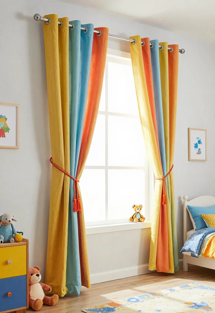 Kids Room Decor Ideas DIY: Best Blog Guide Featuring 20 Fun and Creative Projects - 19. DIY Colorful Curtain Tiebacks 1