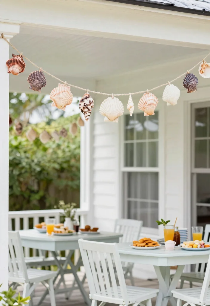Seashell Crafts DIY Home Decor: Best Blog Guide with 17 Coastal-Inspired Ideas - 13. Seashell Bunting 1