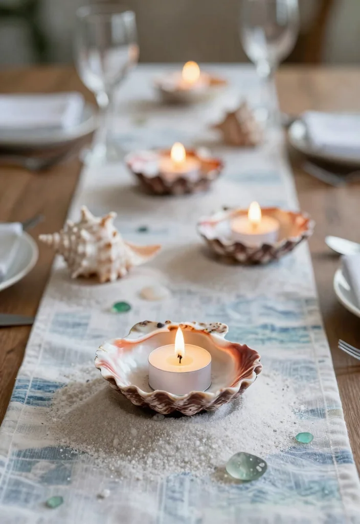 Seashell Crafts DIY Home Decor: Best Blog Guide with 17 Coastal-Inspired Ideas - 2. Seashell Candle Holders 1
