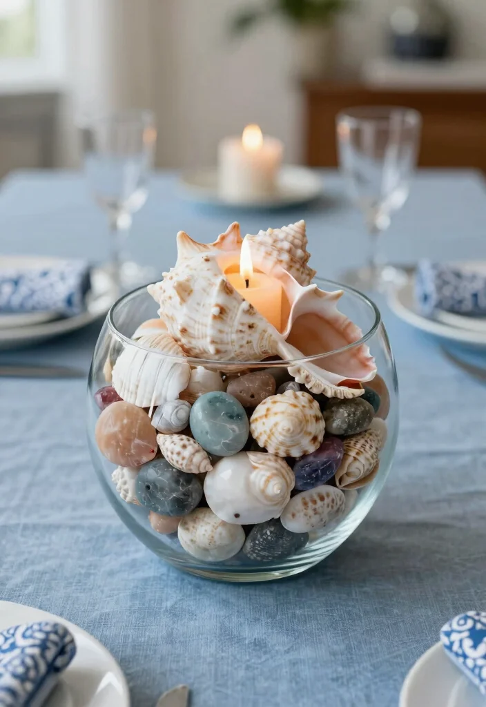 Seashell Crafts DIY Home Decor: Best Blog Guide with 17 Coastal-Inspired Ideas - 5. Seashell Centerpieces 1