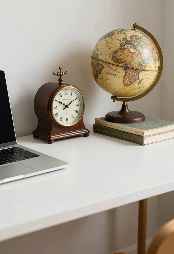 Study Desk Decor Ideas DIY: Best Blog Guide Featuring 19 Focus-Friendly Designs - 12. Vintage Decor Accents 1