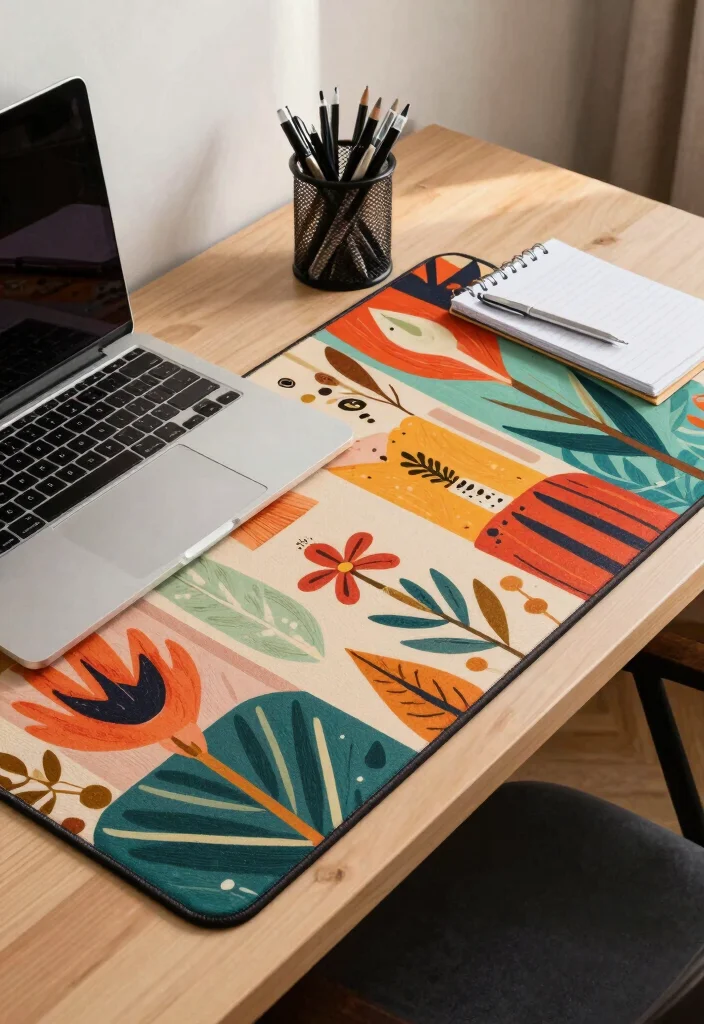 Study Desk Decor Ideas DIY: Best Blog Guide Featuring 19 Focus-Friendly Designs - 6. Customized Desk Mat 1