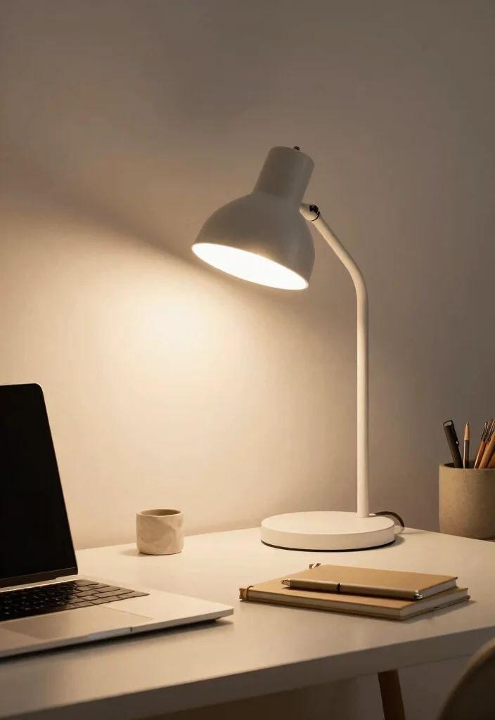 Study Desk Decor Ideas DIY: Best Blog Guide Featuring 19 Focus-Friendly Designs - 7. Functional Desk Lighting 1
