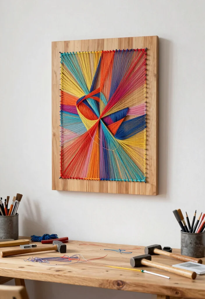 Wall Decor DIY Ideas Crafts: Best Blog Guide Featuring 19 Handmade Wall Designs - 15. Easy String Art 1